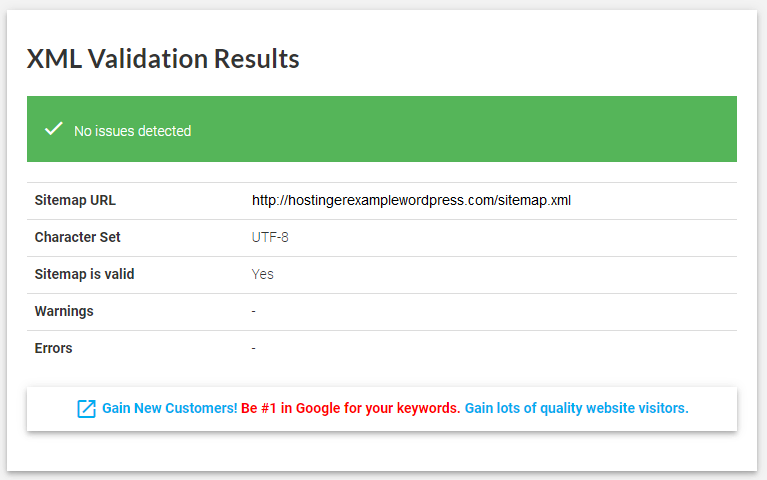 XML Sitemap validator