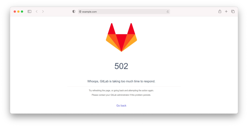 Gitlab 502 error