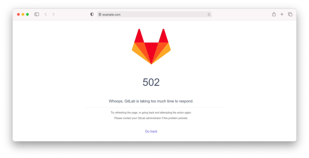 Gitlab 502 error