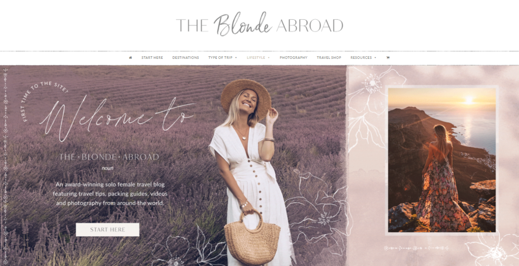 The Blonde Abroad startpagina