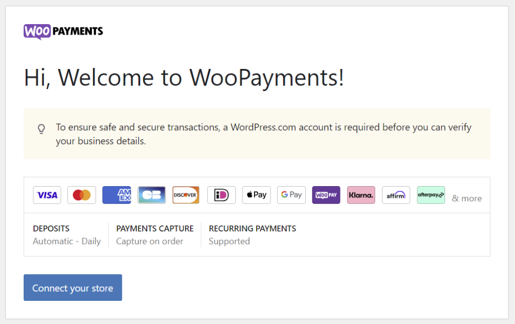 woopayments instellingen