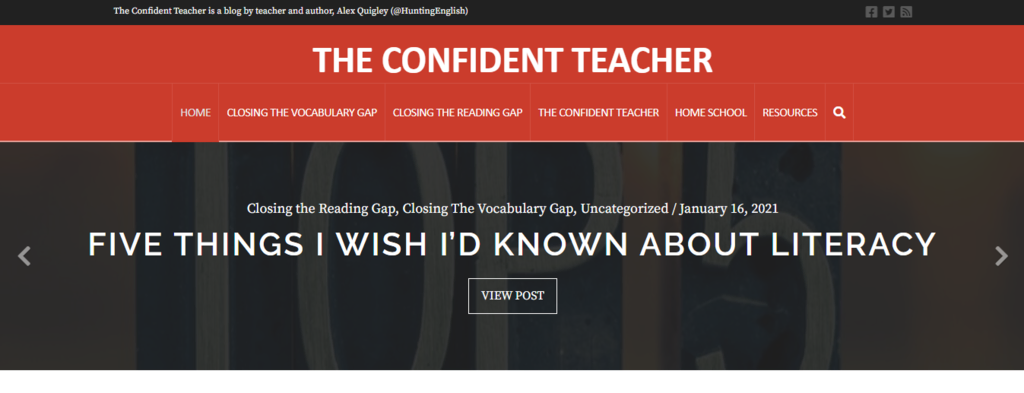 The Confident Teacher startpagina