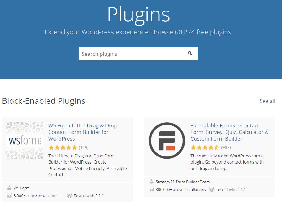 Wordpress plug-ins