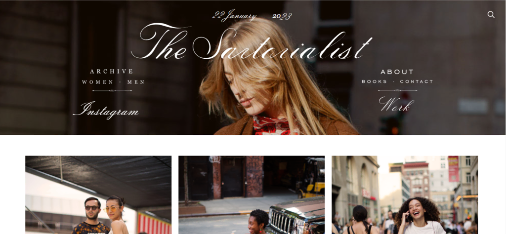 The Sartorialist startpagina