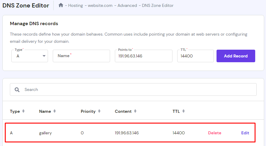 DNS-zone
