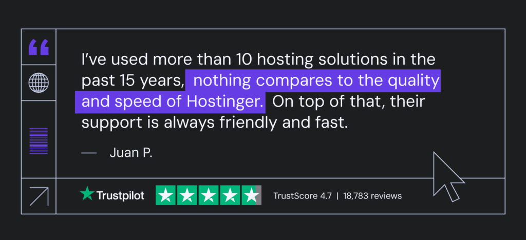 Hostinger trustpilot review
