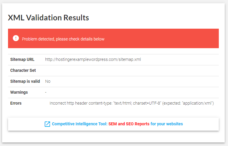 Probleem bij een XML WordPress validatie
