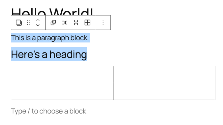 De shiftkey gebruiken om blocks te ordenen in WordPress<br>