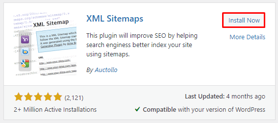 XML sitemap WordPress plugin installeren
