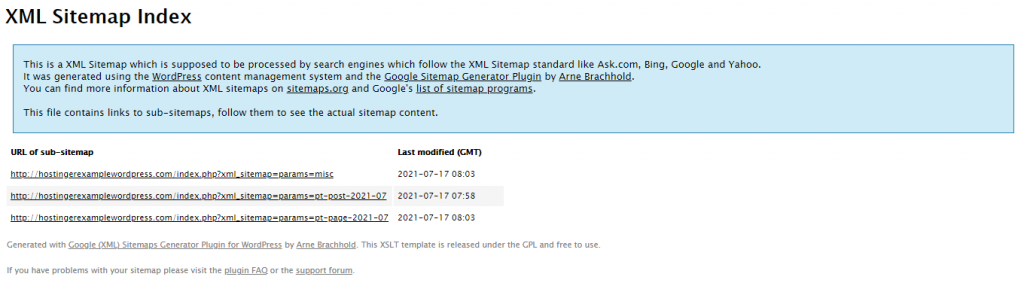 XML Sitemap index voor WordPress bijwerken
