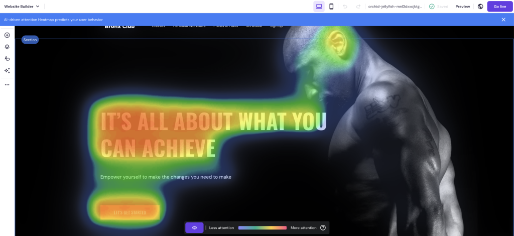 Ai heatmap van een pagina
