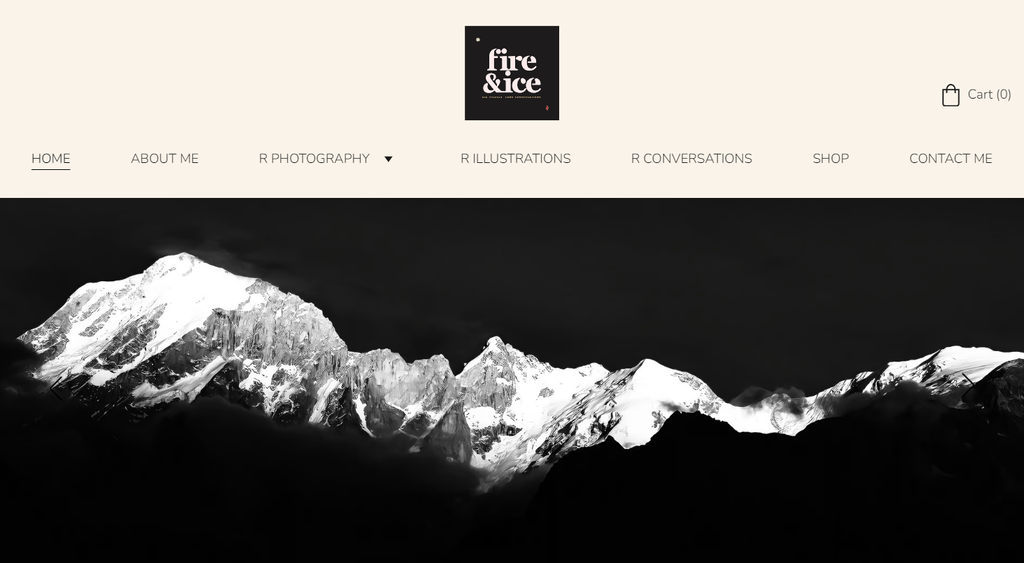 Het fire & ice ontwerp gemaakt met Hostinger Website Bouwer
