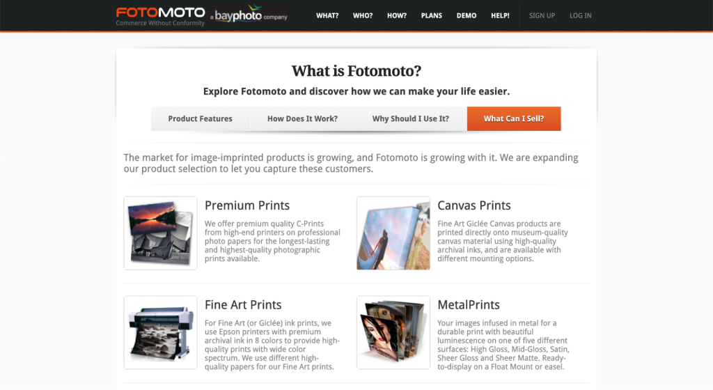 Uitlegpagina over de e-commerce plugin fotomoto
