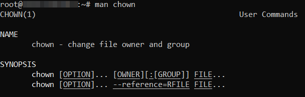 [OPTION] chown
