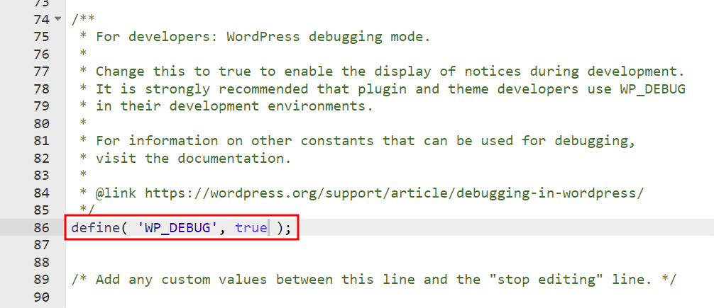 WP_DEBUG
