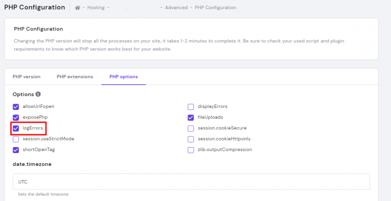 Dashboard van opties in PHP option
